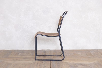 vintage-stacking-chairs-dark-blue-side-view